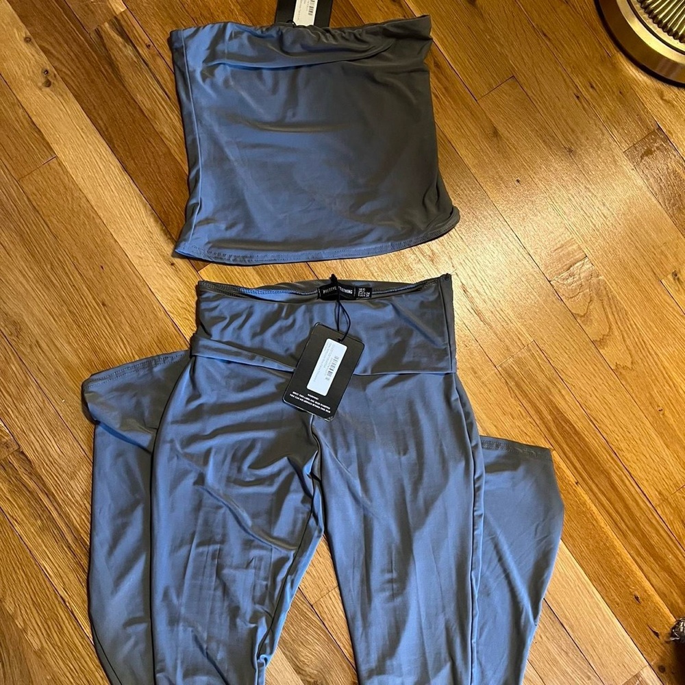 PrettyLittleThing Charcoal Two-Piece Set